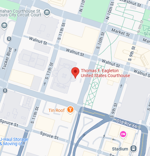 Google map to Thomas F Eagleton Courthouse